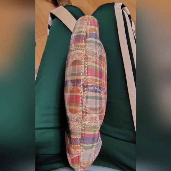 Vintage Original Coach Poppy Plaid Multicolor Crossbody Bag - Picture 3 of 5